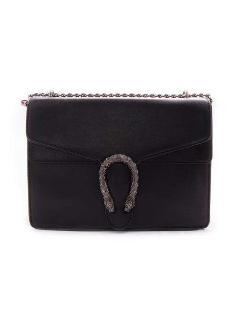 Gill Black Horseshoe Shoulder Bag