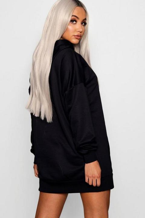 oversized hooded sweat dress