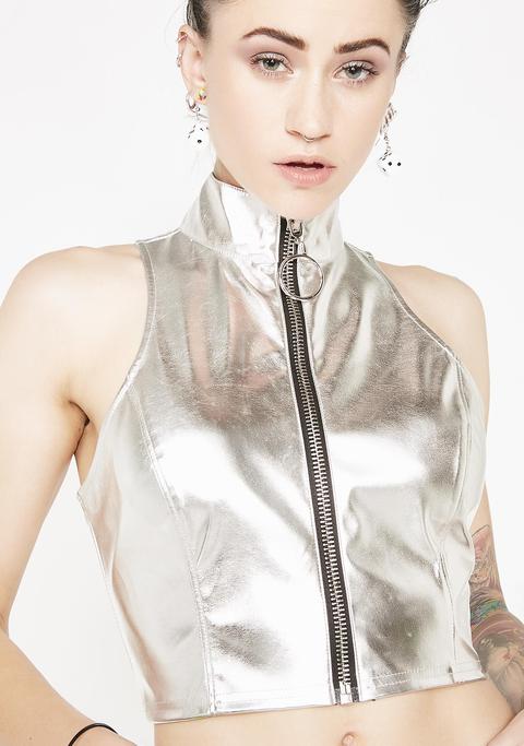 Cybermania Mock Neck Top