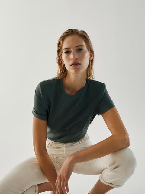 T-shirt À Épaulettes Pur Coton