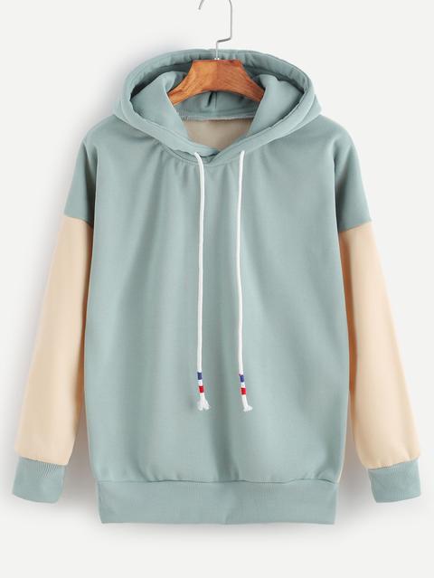 Sudadera Con Hombro Caído Y Capucha