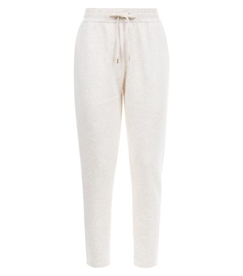 Cream Rose Gold Trim Tapered Joggers