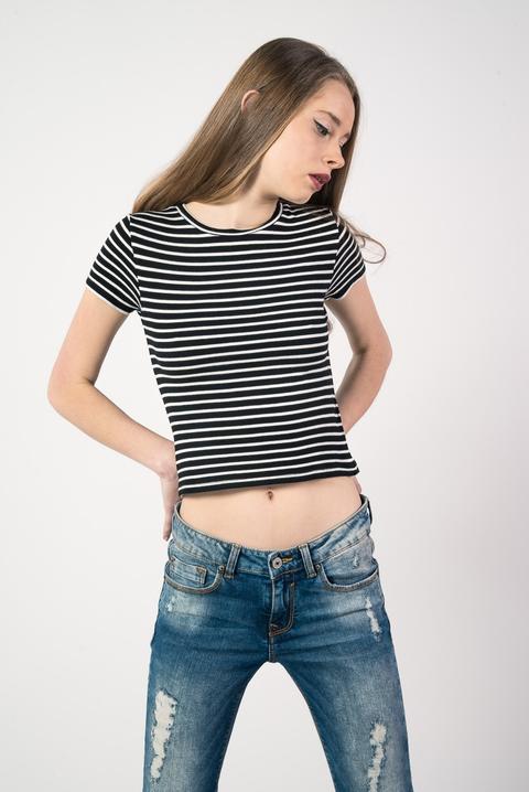 Striped Rib T-shirt