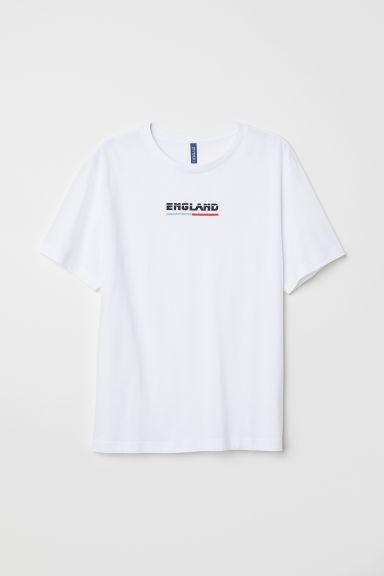 Camiseta Con Estampado - Blanco