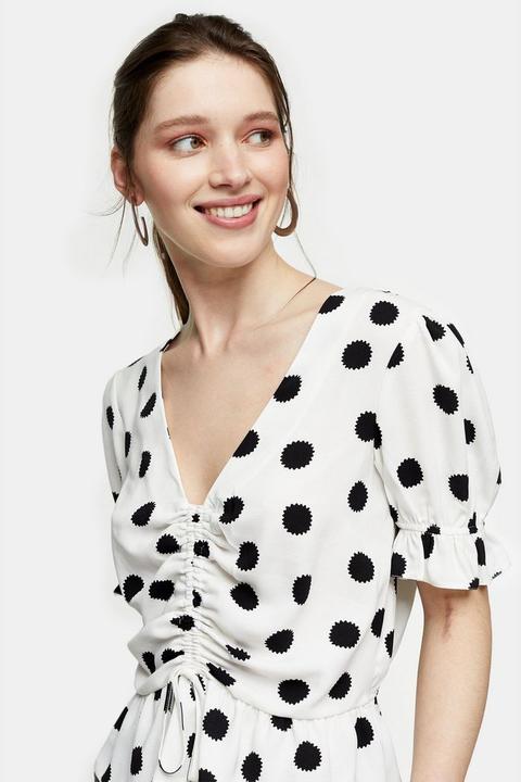 black and white spotty top