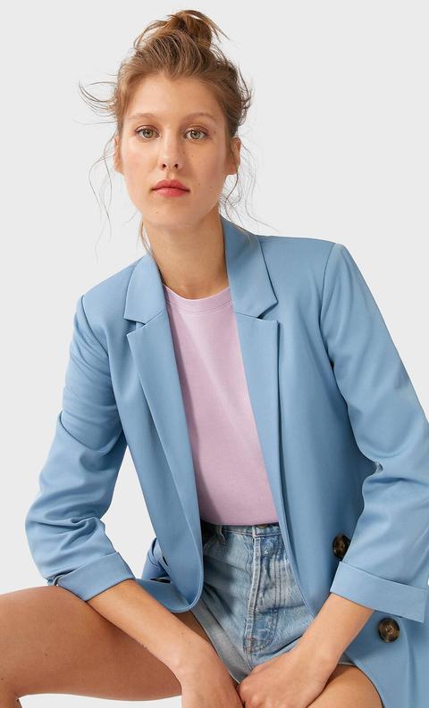 Blazer Abierta Doble Botonadura from Stradivarius on 21 Buttons
