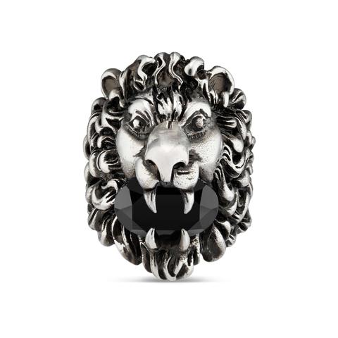 Lion Head Ring With Crystal