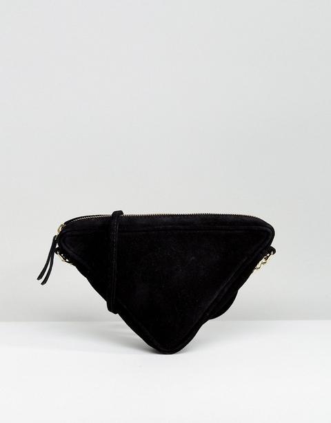 Bolso Bandolera De Ante Con Diseño De Triángulo De Asos