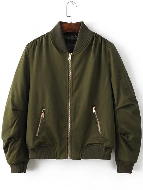 Cazadora Bomber Guateada - Verde Militar