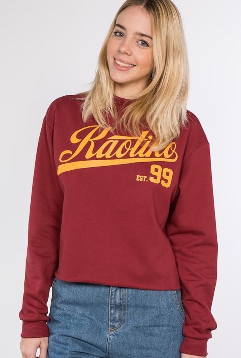 Sudadera Lettering Granate