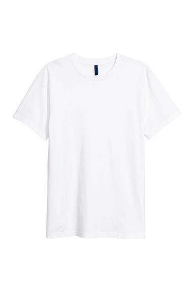 H & M - T-shirt Girocollo - Bianco