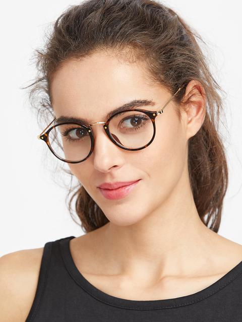 Leopard Frame Round Glasses