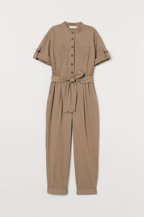 Ankle-length Jumpsuit - Yellow