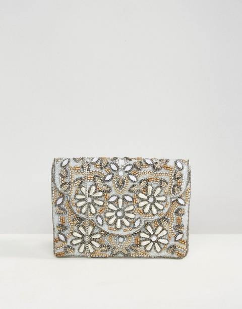 Bolso Clutch Con Cuentas De True Decadence