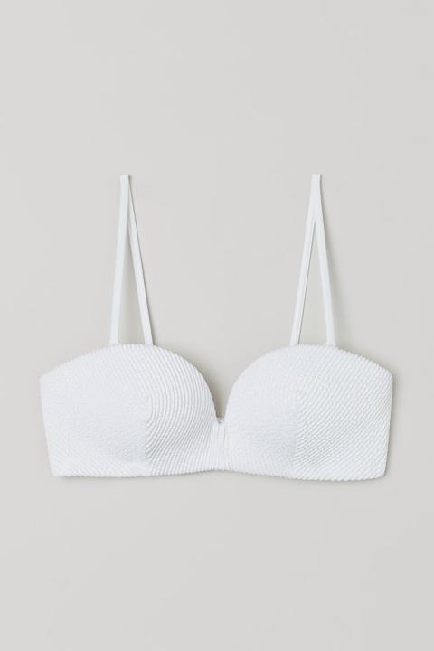 Top De Bikini Con Push-up - Blanco