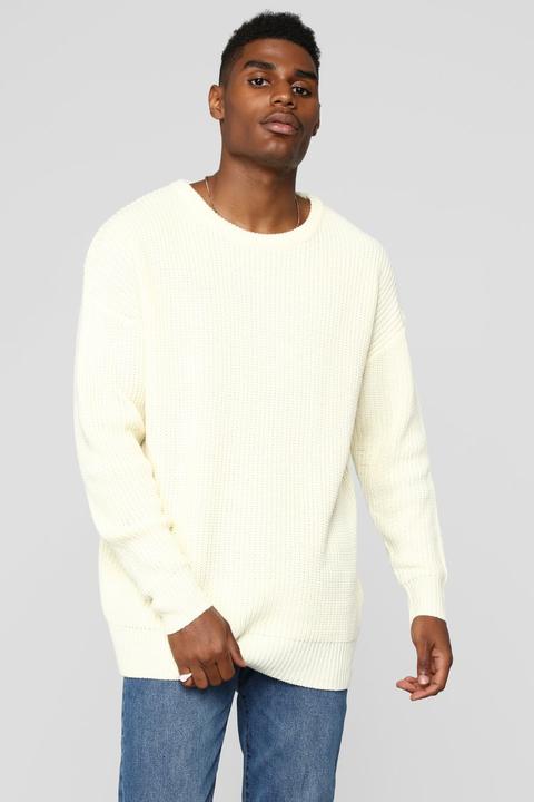 Cole Crew Neck Sweater - Cream