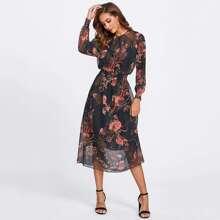 Vestido Midi De Flores