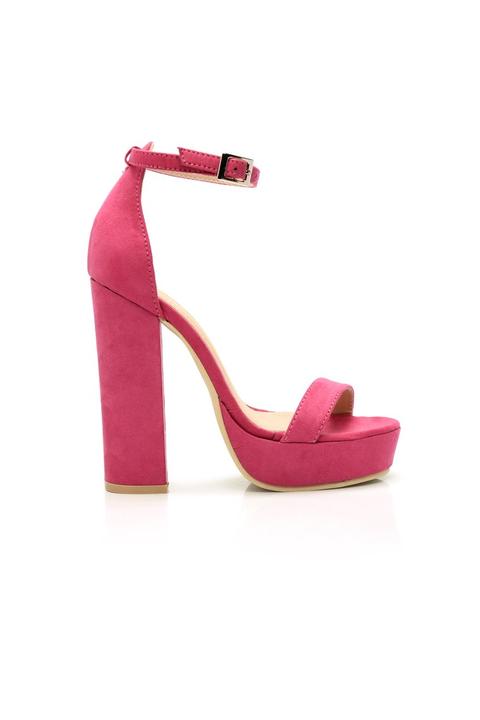 Raised Right Heel - Pink