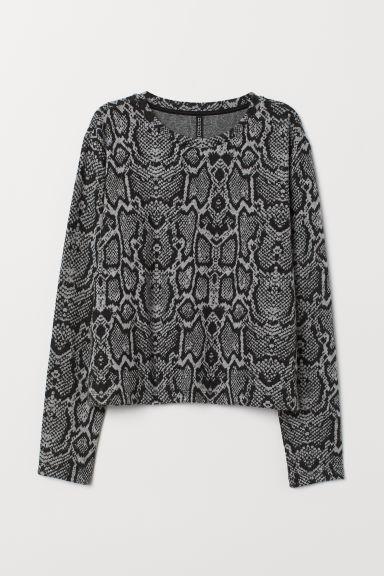 H & M - Pullover In Maglia Jacquard - Nero