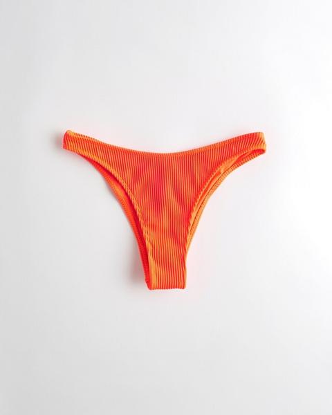 Ribbed High-leg Bikini Bottom