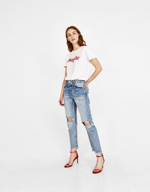 Straight-fit-jeans Im Cropped-schnitt