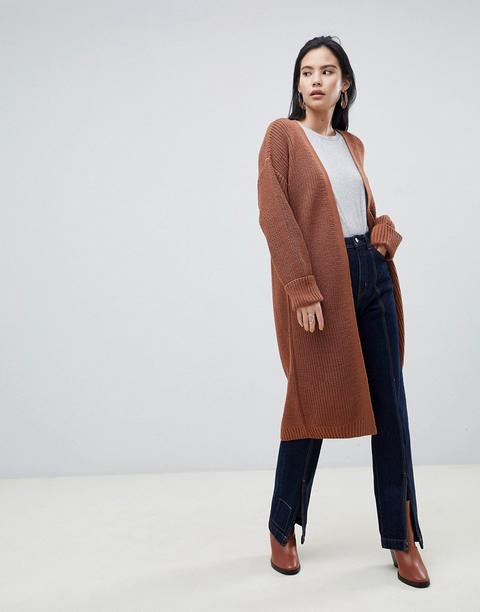 Asos Design - Cardigan Lungo - Beige