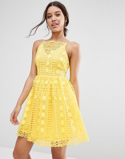 Minivestido De Encaje Geométrico Para Ocasiones Especiales De Asos Premium