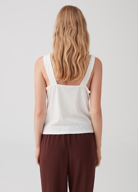 Tank Top Stretch Con Scollo A V