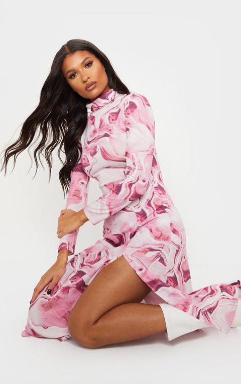 robe rose pale mi longue