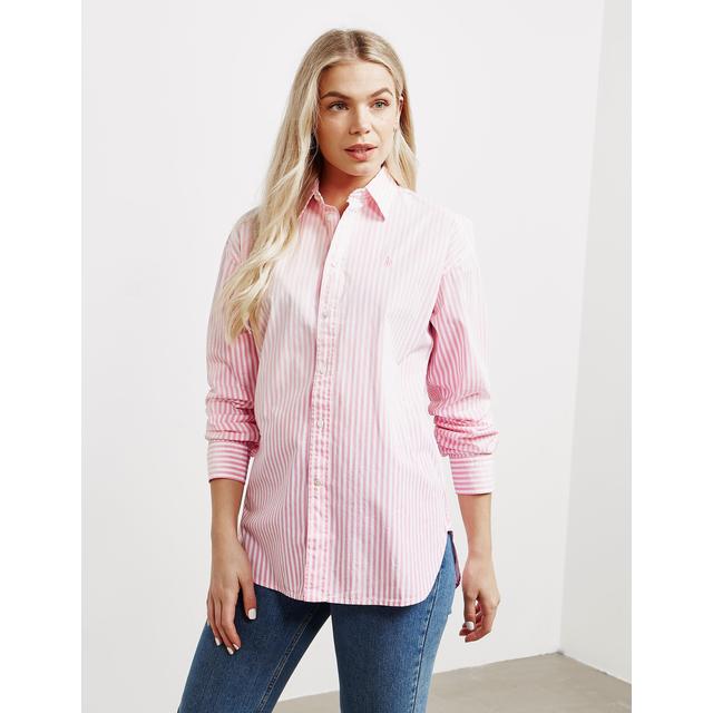 Womens Polo Ralph Lauren Ellen Stripe Long Sleeve Shirt Pink, Pink from  Tessuti on 21 Buttons