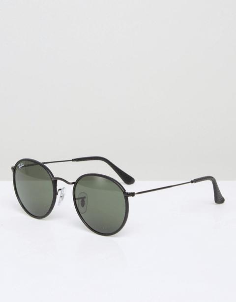 Gafas De Sol Redondas Con Montura De Cuero 0rb3475q De Ray-ban