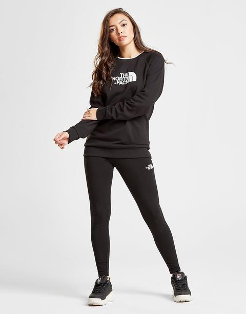 the north face tipped logo crew sweatshirt