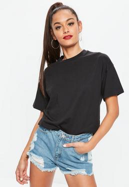 Lockeres Basic T-shirt In Schwarz