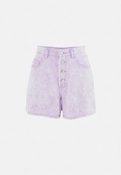 purple denim shorts