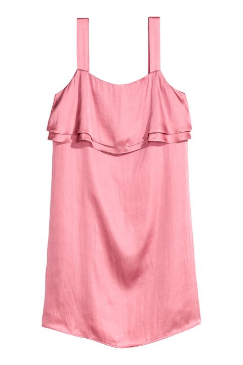 H & M - Abito In Satin - Rosa