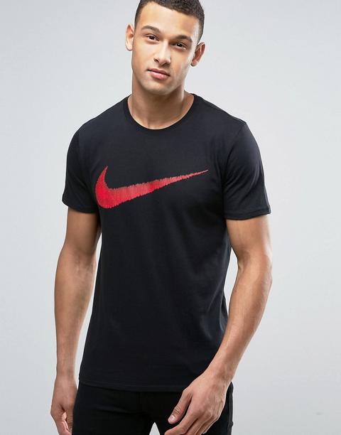 Nike T-shirt With Hangtag Swoosh In Black 707456-010 - Black