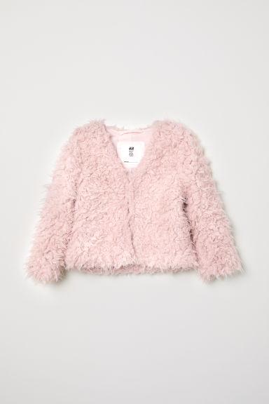 Chaqueta En Pelo Sintético - Rosa