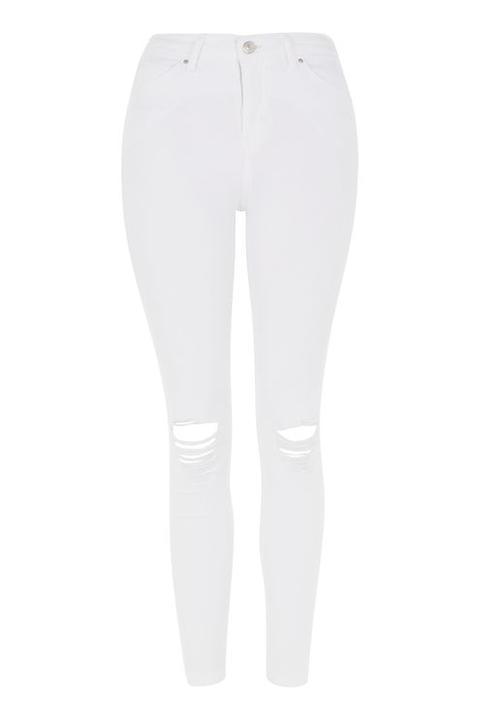 Moto White Ripped Jamie Jeans