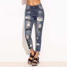 Vaqueros Rotos Letras Skinny