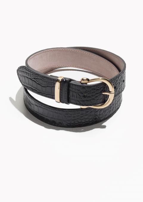 Croco Leather Belt