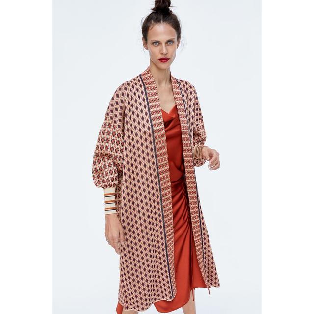 special edition jacquard coat zara