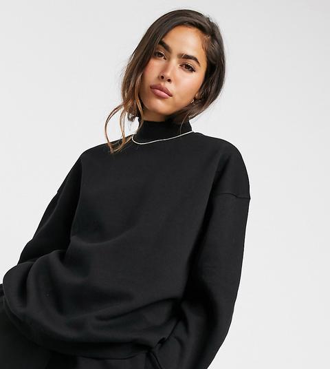 Stradivarius Oversized Sweatshirt In Black