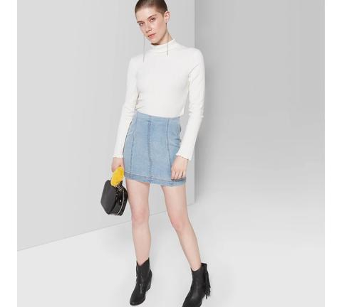 target blue jean skirt