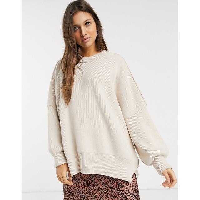 Cream oversized sweatshirt Clearance