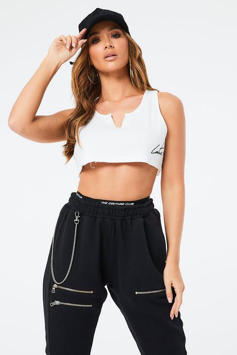 Raw Hem Signature Crop Top