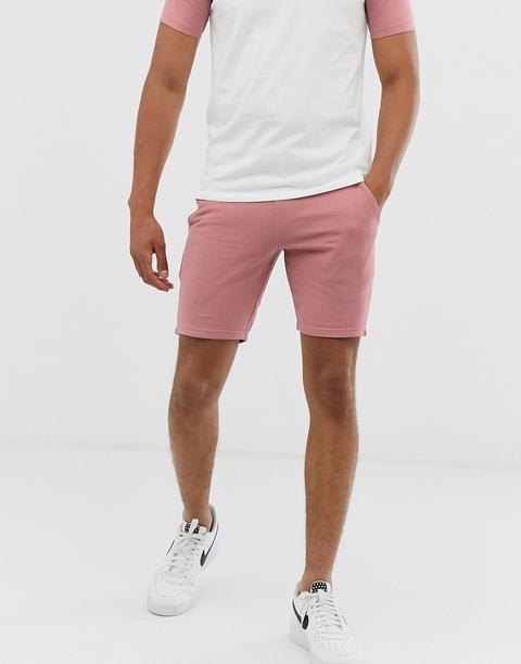 Asos Design – Enge Jersey-shorts In Rosa