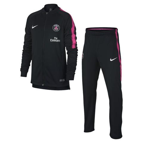 Survêtement De Football Paris Saint-germain Dri-fit Squad Pour Enfant Plus Âgé - Noir