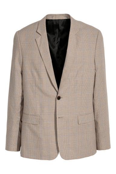 H & M - Blazer A Quadri - Beige