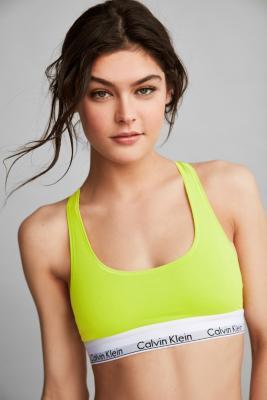 Calvin Klein Modern Cotton Racerback Bright Flash Bralette - Womens M