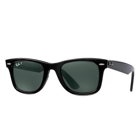 Ray-ban Wayfarer Ease Black, Polarized Green Lenses - Rb4340